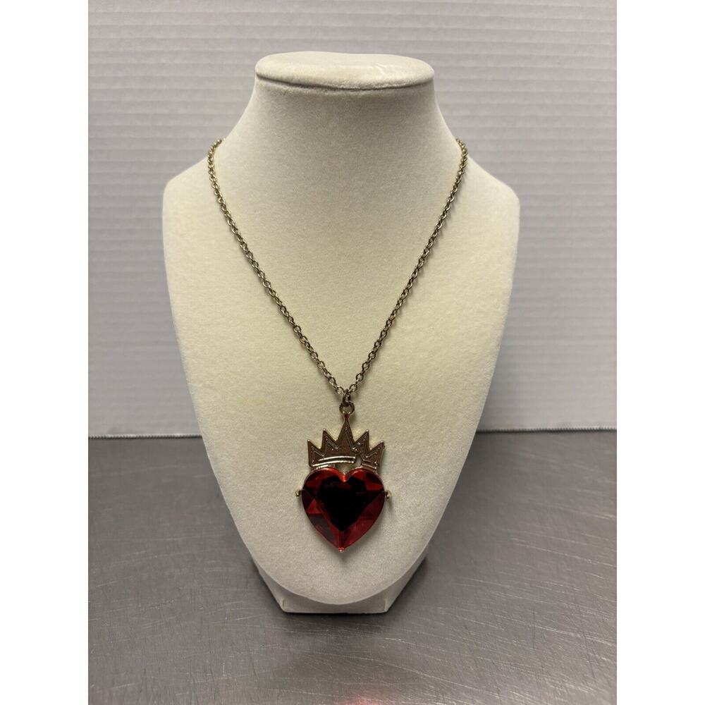 Disney Descendants 3 Evie Necklace Red Heart with Crown Kids Costume Cosplay 3+